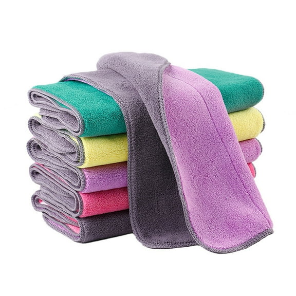 Walbest 1Pc Microfiber Super Absorbent Dish Cleaning Towel with Hanging Loop Cleaning Cloth Dust Cloths, 20cm x 30cm
