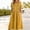 Yellow, variant on Royisotas Womens Dresses Pocket Crew Neck Spring Cotton Linen Maxi Casual Short Sleeve Summer Embroidered Print Linen Dress for Women