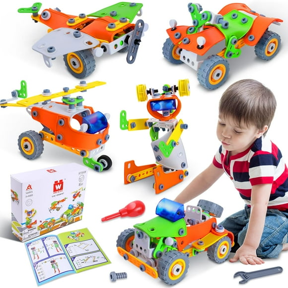 WISE BLOCK 164 Pcs Jouets Éducatifs Blocs de Construction Jouets de Classe Ensemble Éducatif Jouets de Construction pour Enfants de 4-8 Ans 8-12 Ans Ensembles de Construction Jouets d'Apprentissage Cadeaux pour Garçons Filles