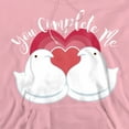 thumbnail image 2 of Heart Valentine You Complete Me Love Adult Pull-Over Hoodie, Pink, 2X-Large, 2 of 5