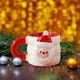 thumbnail image 4 of Tazas navideñas | Taza de café de cerámica de gran capacidad de 340 ml con diseño de Papá Noel y árbol de Navidad | Taza navideña blanca o verde para chocolate caliente y café | Regalo festivo para, 4 of 6