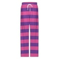 thumbnail image 4 of Pink And Purple Stripes Pajamas Leisure Trousers Soft Warm Sleepwear Bottoms Loose Retro Nightwear, 4 of 6