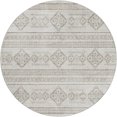 thumbnail image 2 of Addison Rugs Dream Shag Premium Machine Washable Transitional Tribal, Diamond Taupe Round Rug, 8' x 8', 2 of 8