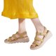 thumbnail image 1 of Sandalias Abiertas para Mujeres Cuña Ligeros Summer Beach (39) Amarillo, 1 of 9