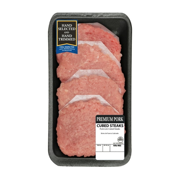 Pork Cubed Steak Boneless, 1.0 - 1.35 lb Tray