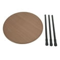 thumbnail image 4 of Folding Camping Round Table, Retractable Stable Portable Folding Table  For Self Driving For Patio Dinners Wood Grain Color, 4 of 8