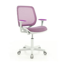 Resenkos Swivel Mesh Children Computer Chair with Adjustable Height-Purple, Kids Chairs for Kids