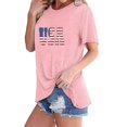 thumbnail image 2 of Tops Cortos para Mujeres Bandera de Moda Impresa Cuello Redondo, Camiseta de Manga 3/4 para Uso Diario, Casero Y Cómodo, 2 of 4