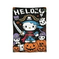 thumbnail image 2 of Halloween Hello Kitty Blanket Cute Pirate Design Soft Air-Conditioning Throw for Nap Bed Sofa & Living Room 50x60 H-13, 2 of 5