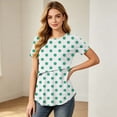 thumbnail image 6 of WAGUTH Women's Trendy Casual Print Maternity Tops Short Sleeve Double Layer Stretch Nursing Shirts Breastfeeding Tunic Blouses for Moms,Green,M, 6 of 8