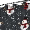 thumbnail image 3 of Black Christmas Snowman Pattern Shower Curtain 72"x84" ,Bathroom Decorative Shower Curtains Set with 12 Hooks,Modern Waterproof Washable Shower Curtain, 3 of 6