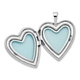 thumbnail image 5 of Sterling Silver Rhodium-plated Dia Satin/Polish In Memory Heart Locket, 5 of 5