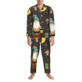 thumbnail image 3 of Fotbe Gnome Insect Frog Pijama de Hombre con Estampado de Manga Larga, Conjunto de 2 Piezas, Ropa de Dormir Suave y Cómoda con Bolsillos-Small, 3 of 7