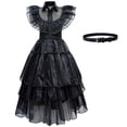 thumbnail image 1 of Vestido de actuación de la familia Adams, vestido con velo, vestido de velo negro de Adams, miércoles, Adams cosl, 1 of 6