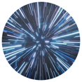 thumbnail image 3 of Ryvnso Space Light Blue Neon Stripes Round Plate Mats Dining Table Placemat Set of 4 for Holiday Decoration, 3 of 7