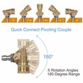 thumbnail image 3 of JUNWELL Pressure Washer Pivoting Coupler Kit, Pressure Washer Accessories Kit Including Gutter Cleaner Attachment and 7 Spray Nozzle Tips, 3 of 5