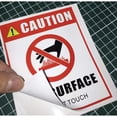 thumbnail image 2 of Vinilo autoadhesivo Warning Sign Caution Hot Surface, 20 unidades, 2 of 4