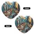 thumbnail image 2 of Easygdp Whimsical Cats Night Cafe Travel Makeup Mirror, 2X Magnifying Mirror 2-Sided Travel Essential Mirror, Magnetic Portable Mirror-Heart Shape, 2 of 9
