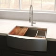 thumbnail image 2 of ZLINE 33 in. Moritz Farmhouse Apron Mount Single Bowl Kitchen Sink with Bottom Grid and Accessories (SLSAP-33), 2 of 9