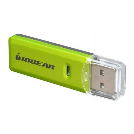 UPC: 0881317507693 | IOGEAR GFR204SD 10-in-1 USB 2.0 SD/ MicroSD/ MMC Card Reader/ Writer (Green/ Gray)