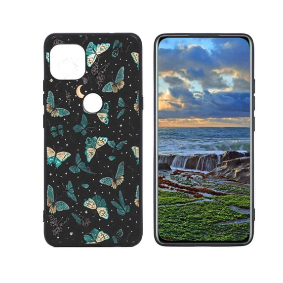Compatible with Moto One 5G Ace Phone Case, Butterflies-Witchy-Goth-Cottagecore-Forest-3 Case Silicone Protective for Teen Girl Boy Case for Moto One 5G Ace
