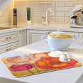 thumbnail image 6 of Yayeee Dish Drying Mat for Kitchen Counter 18"x24" Microfiber Absorbent Pad, Orange Abstract Floral, 6 of 7