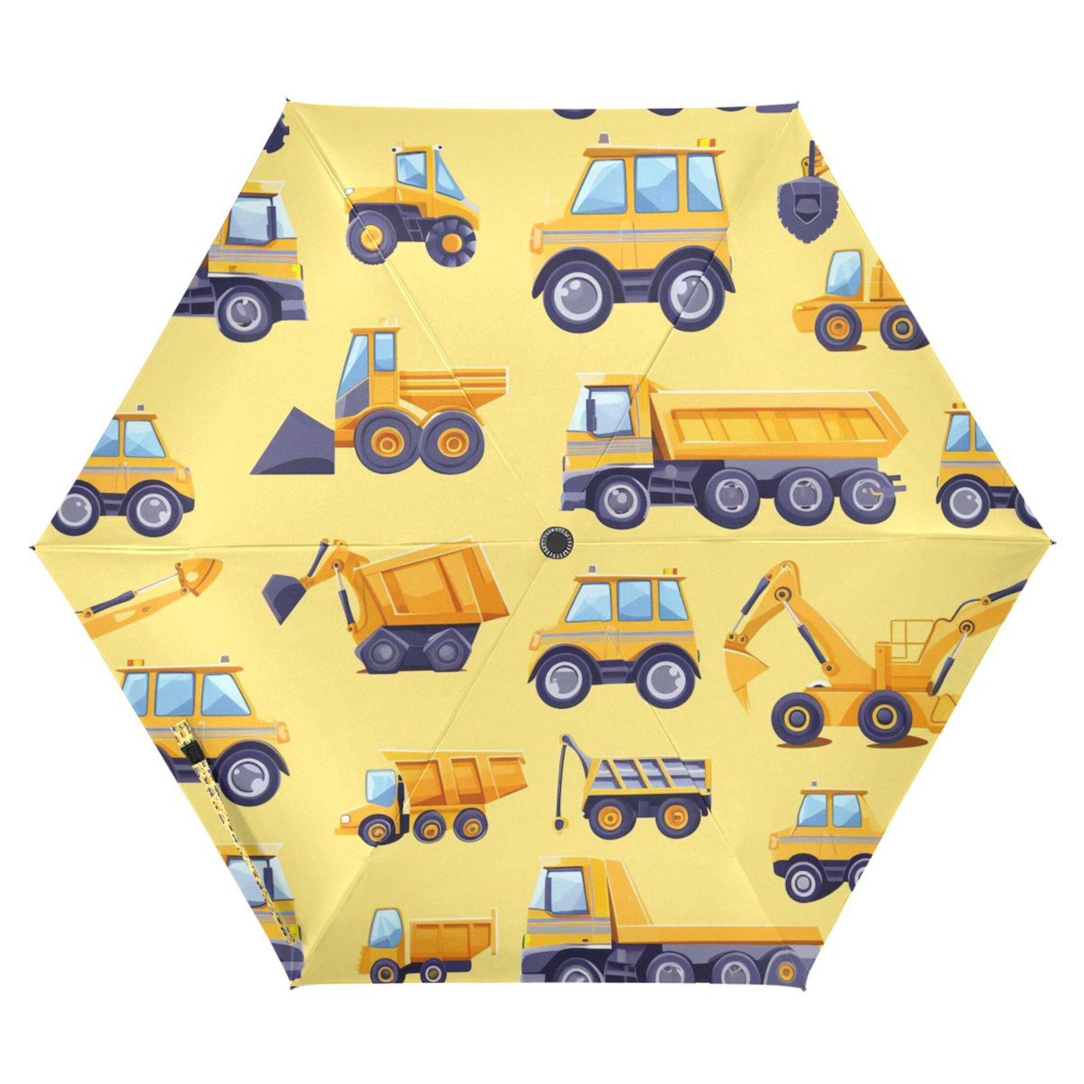 Backhoe Excavator Dump Truck Compact Sun Umbrella Windproof Travel Umbrellas for Rain Strong Portable UV Protection