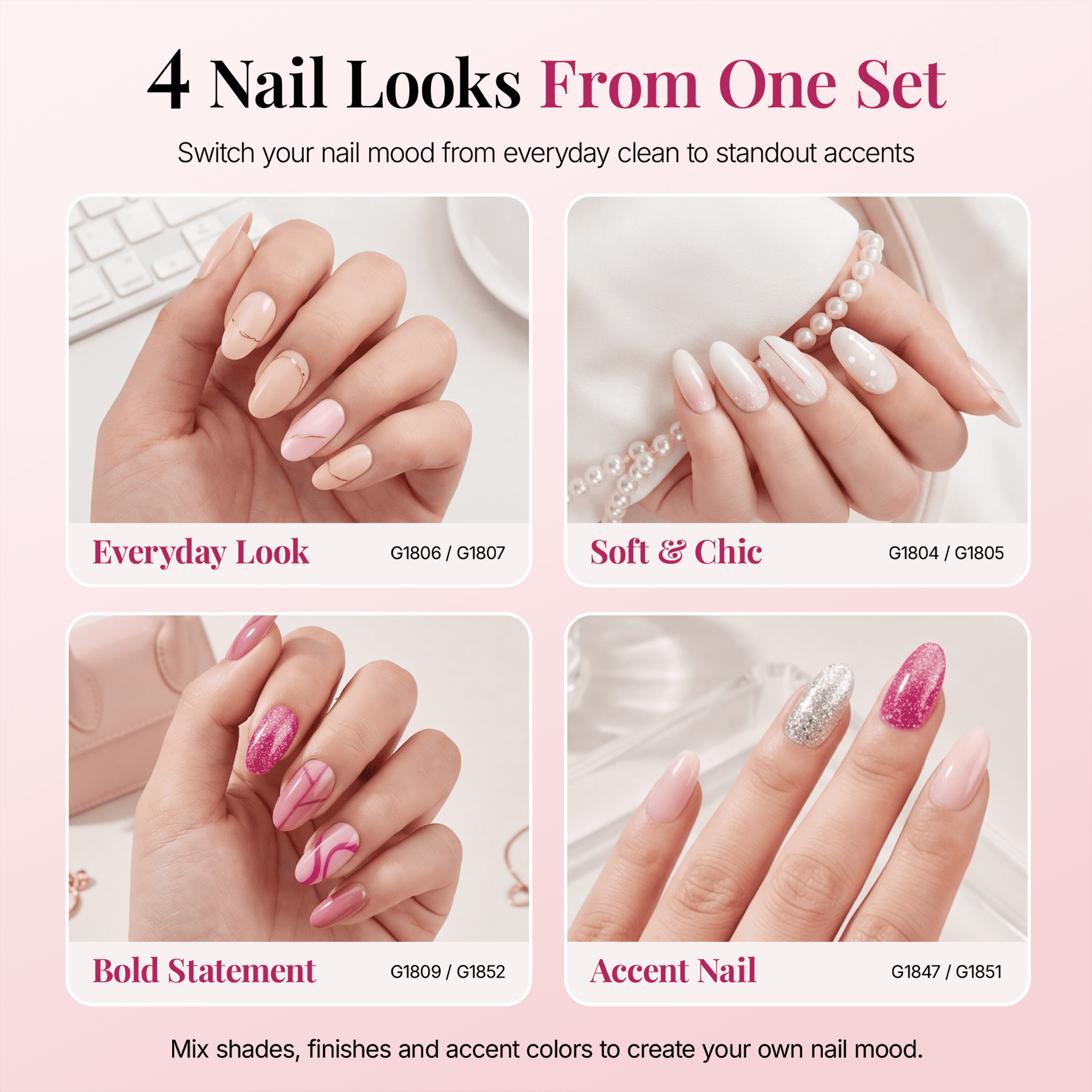 Morovan 13Pcs Neon Gel Nail Polish Set with Base, Glossy & Matte Top Coat for DIY Home Manicure