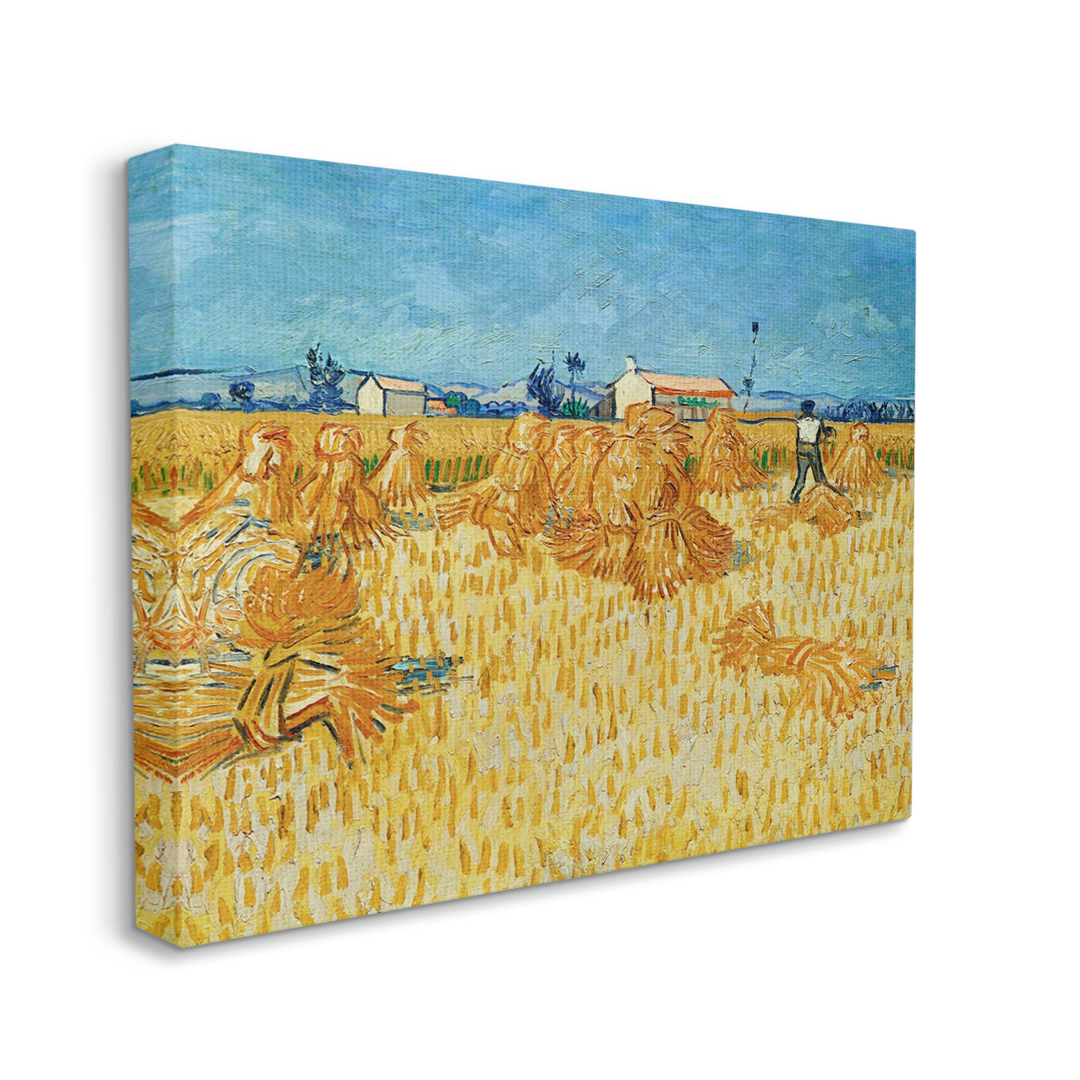 Harvest In The Provence Van Gogh Scenery Landscape Painting Gallery Wrapped Canvas Print Wall Art