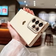 thumbnail image 5 of Compatible with Samsung Galaxy S23 Ultra 5g 6.8" Phone Case Luxury Plating Cute Love Heart Cover Full Camera Protection Soft Silicone Shockproof Bumper with Side Hearts Pattern (White), 5 of 6