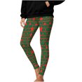 thumbnail image 2 of gbyLJF Women's Christmas Printed Trousers Stretchy Yoga Fitness Pants Comfortable Striped Printed Leggings, 2 of 9