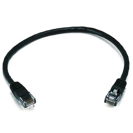 Monoprice Cat5e Ethernet Patch Cable - Network Internet Cord - RJ45, Stranded, 350Mhz, UTP, Pure Bare Copper Wire, 24AWG, 1ft,