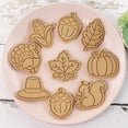 thumbnail image 2 of Juego de cortadores de galletas de hojas tropicales, 8 piezas Molde cortador de galletas Plástico 3D Prensable DIY Sellos de galletas Moldes de estampado Hoja de palma Monstera Suministros para hornear de cocina Molde de pastelería fondant JM, 2 of 4