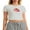 Rose Red, variant on Michellecmm Women's Baby Tee Slim Cherry Print Round Neck Short Sleeve Crop Tops