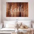 thumbnail image 2 of Elephant Stock Faith Typography Wall Art - Horizontal Canvas Wall Art - Living Room Wall Decor - Inspirational And Typography Canvas - Brown And White Decor - 51" x 34", 2 of 4