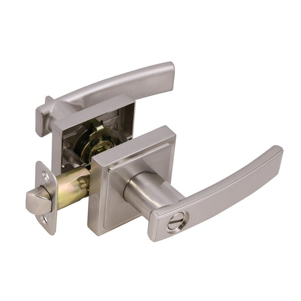Design House 581793 Emblem Vista Bed And Bath Door Lever Satin Nickel Walmart Com Walmart Com
