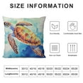thumbnail image 5 of GOSMITH  Watercolor Ocean Turtle Seas Marine Animal Pattern Super Soft Square Pillowcase Decorative Cushion Case Cover Decor Home Sofa Bed Coastal Pillow Covers, 5 of 5
