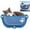 Blue, variant on Cat Window Hammock with Suction Cups, Soft Felt Cat Window Perch Bed for Indoor Cats, Hanging Cat Seat with 3 Point Mounting Support for Home and Car Window