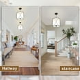 thumbnail image 3 of Uznhty Drum Chandelier Pendant Lights Kitchen Island with Fabric Shade Balck Cage Pendant Light for Dining Room Hallway Adjustable Chain 12inch 3 Light, 3 of 13