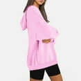 thumbnail image 4 of IROINNID Hoodie for Women Oversized Solid All-match Pullover Long Sleeve Loose Fit Plain Classic Sweatshirt Basic Tops,Pink, 4 of 7