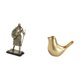 thumbnail image 5 of Elegante escultura de caballero y pájaro dorado. Figura decorativa moderna de estilo europeo para sala de estar, entrada, oficina, escritorio o decora, 5 of 8