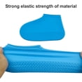 thumbnail image 4 of rygai 2Pcs Shoe Covers Waterproof Rainproof Non-slip Wear-resistant Reusable Sneakers Protector Elastic Silicone Outdoor Rainy Days Rain Boot Covers for Daily Use,Blue, 4 of 8