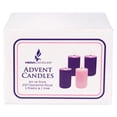 thumbnail image 3 of Mega Candles 4 pcs Unscented Christmas Advent Round Pillar Candle, Hand Poured Premium Wax Candles 2 Inch x 3 Inch, Holidays, Church, Decorations, Devotional, Celebration, Party & More, 3 of 4