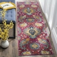 thumbnail image 2 of SAFAVIEH Madison Hope Floral Paisley Runner Rug, Fuchsia/Gold, 2'3" x 14', 2 of 5