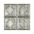 thumbnail image 1 of Fasade Easy Installation Traditional 4 Crosshatch Silver Glue Up Ceiling Tile/ Ceiling Panel (12" X 12" Sample), 1 of 3