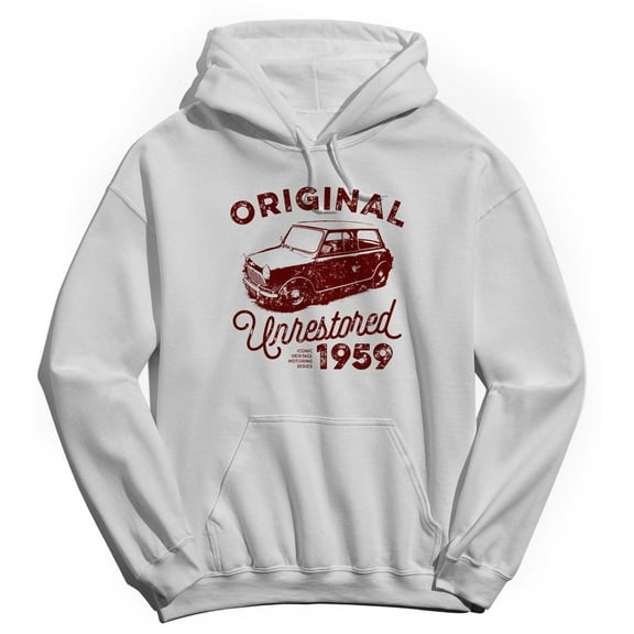 Original & Unrestored 1959 Heritage Graphic White Men's Cotton Pullover Hoodie