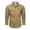 A-Khaki779, variant on JAJAHO Men's Long Sleeve Work Shirt Button Down Solid Color Fall Business Shirts Outdoor Pockets Collared Casual Versatile Tops