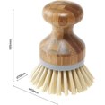 thumbnail image 3 of Cepillo para platos de palma con bambú natural, natural y gris, gris/madera, 3 of 4