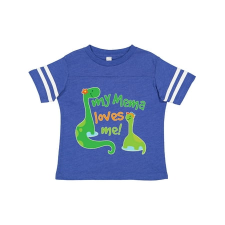 

Inktastic My Mema Loves Me Grandson Dinosaur Gift Toddler Boy Girl T-Shirt