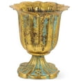 thumbnail image 4 of GOOHOCHY Golden Vintage Roman Column Planter Iron Flower Pot for Home Garden Wedding Decoration 10.5 Inches, 4 of 8